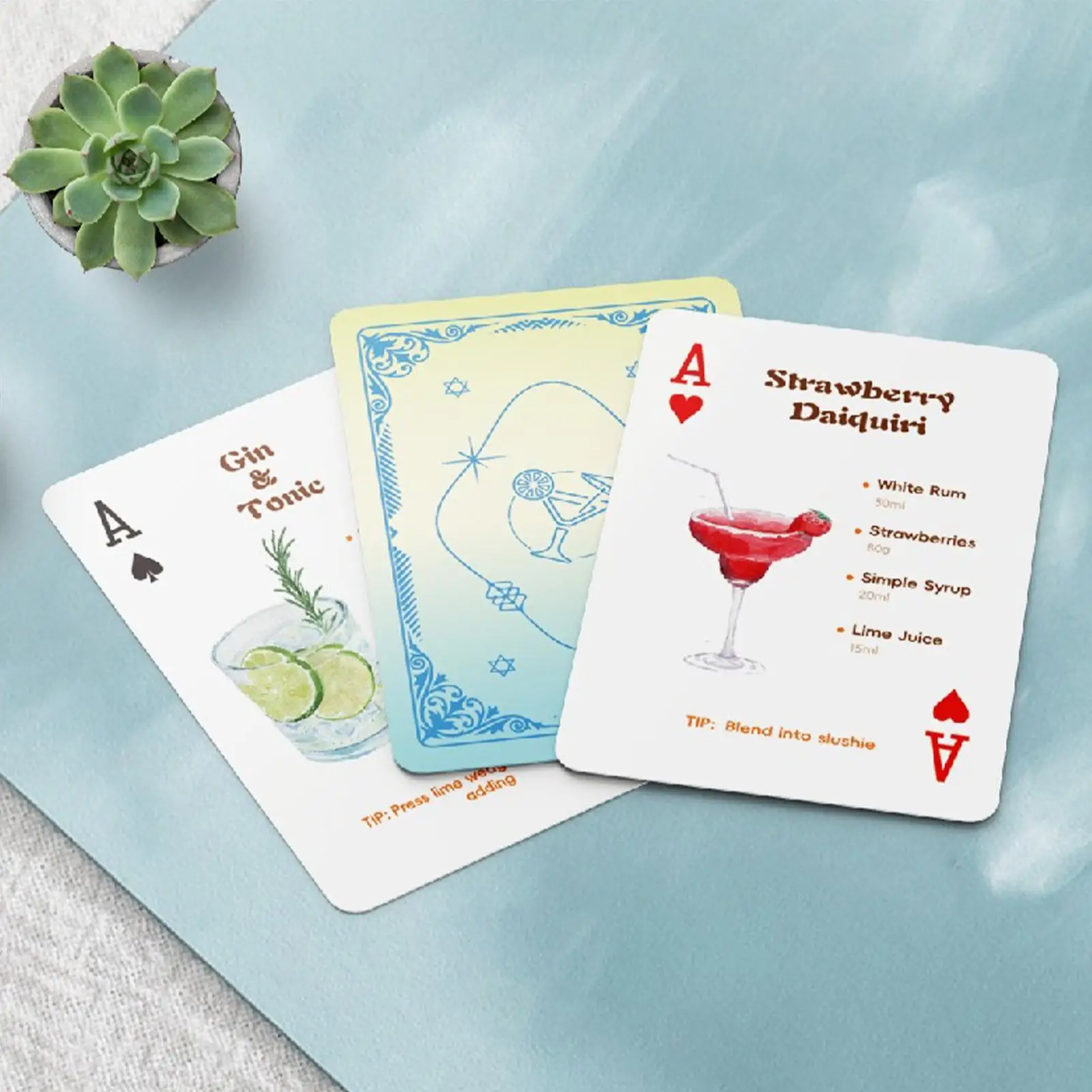 Cocktail Themed Card Games Colorful Funny Novelty Board Games Fancy Playing Cards For Holiday Festival Activities Night