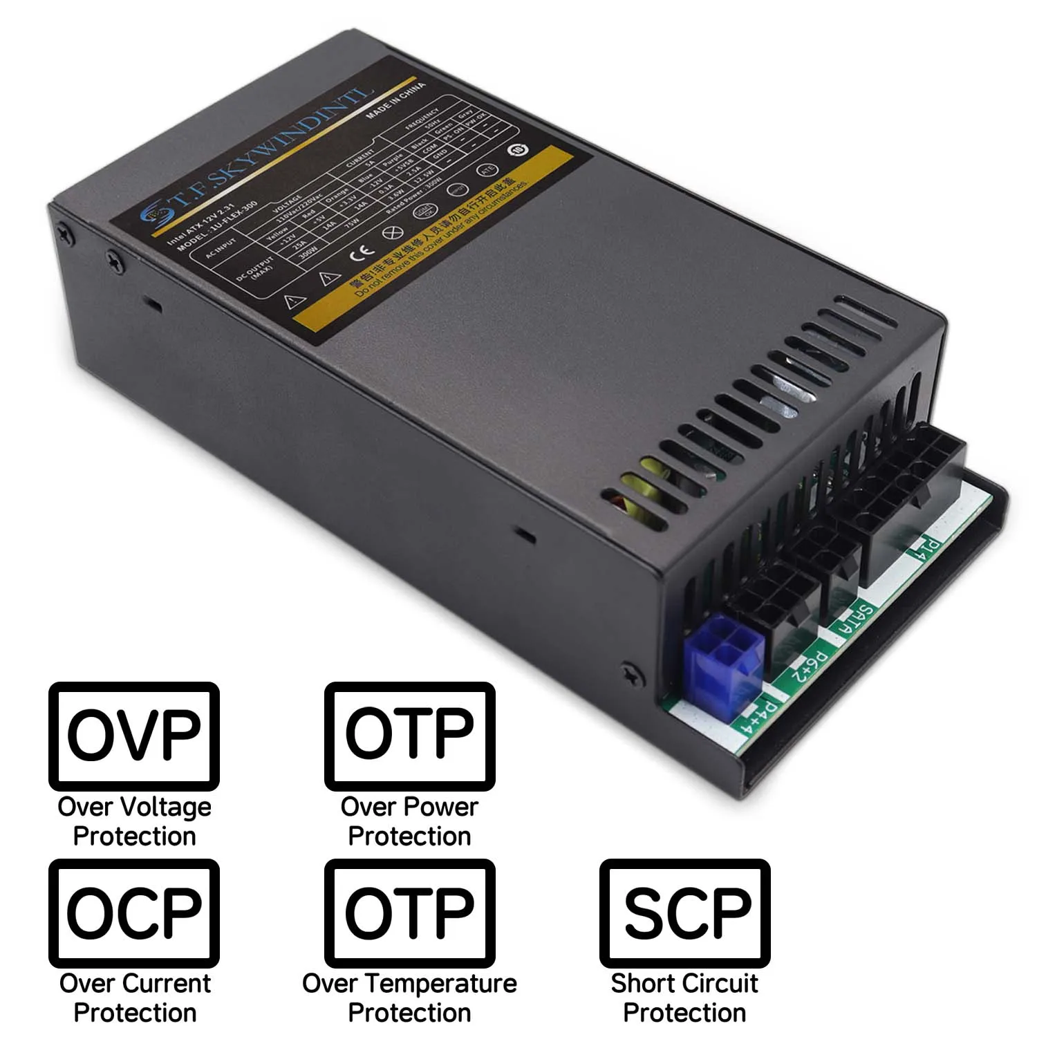 T.F.SKYWINDINTL Full Modular 350 Watt Flex ATX Power Supply with