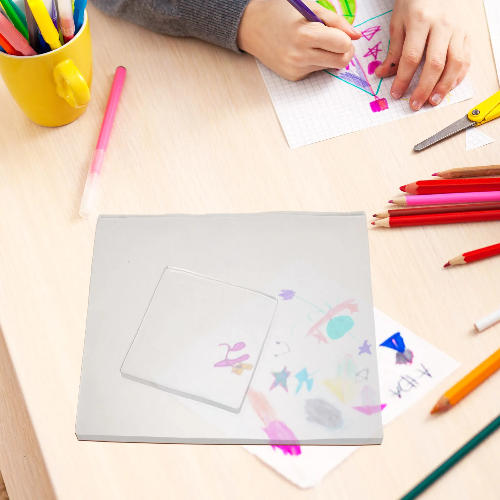 프린팅용 재사용 가능한 젤 플레이트 2개, 어린이 모노프린트 패드, 매끄러운 인쇄용품, DIY 아트 공예 젤리 플레이트