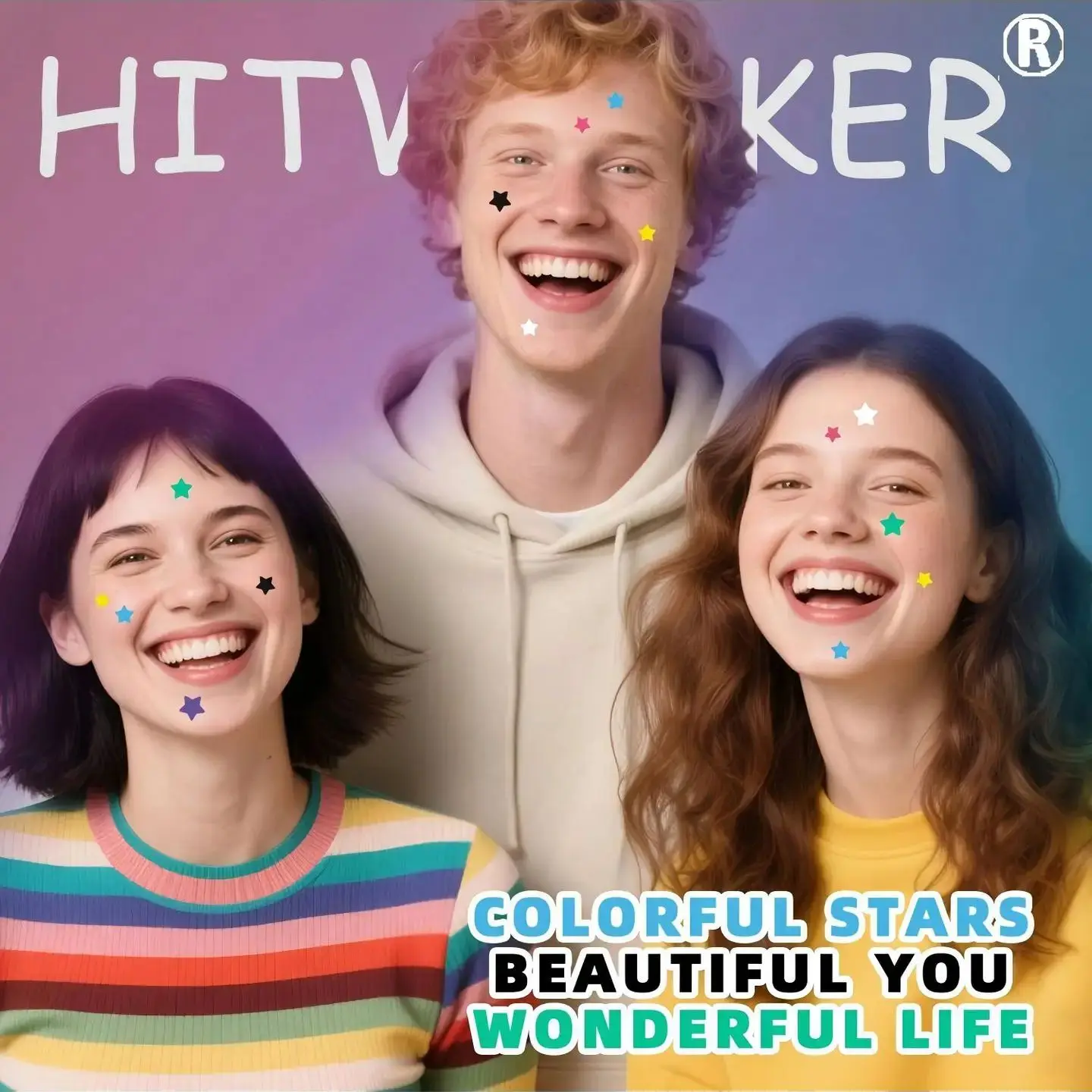 HITWORKER 216 comprimidos/conjunto - adesivo de hidrogel para acne em forma de estrela, que pode absorve eficazmente a secreção da acne e limpar suavemente os poros