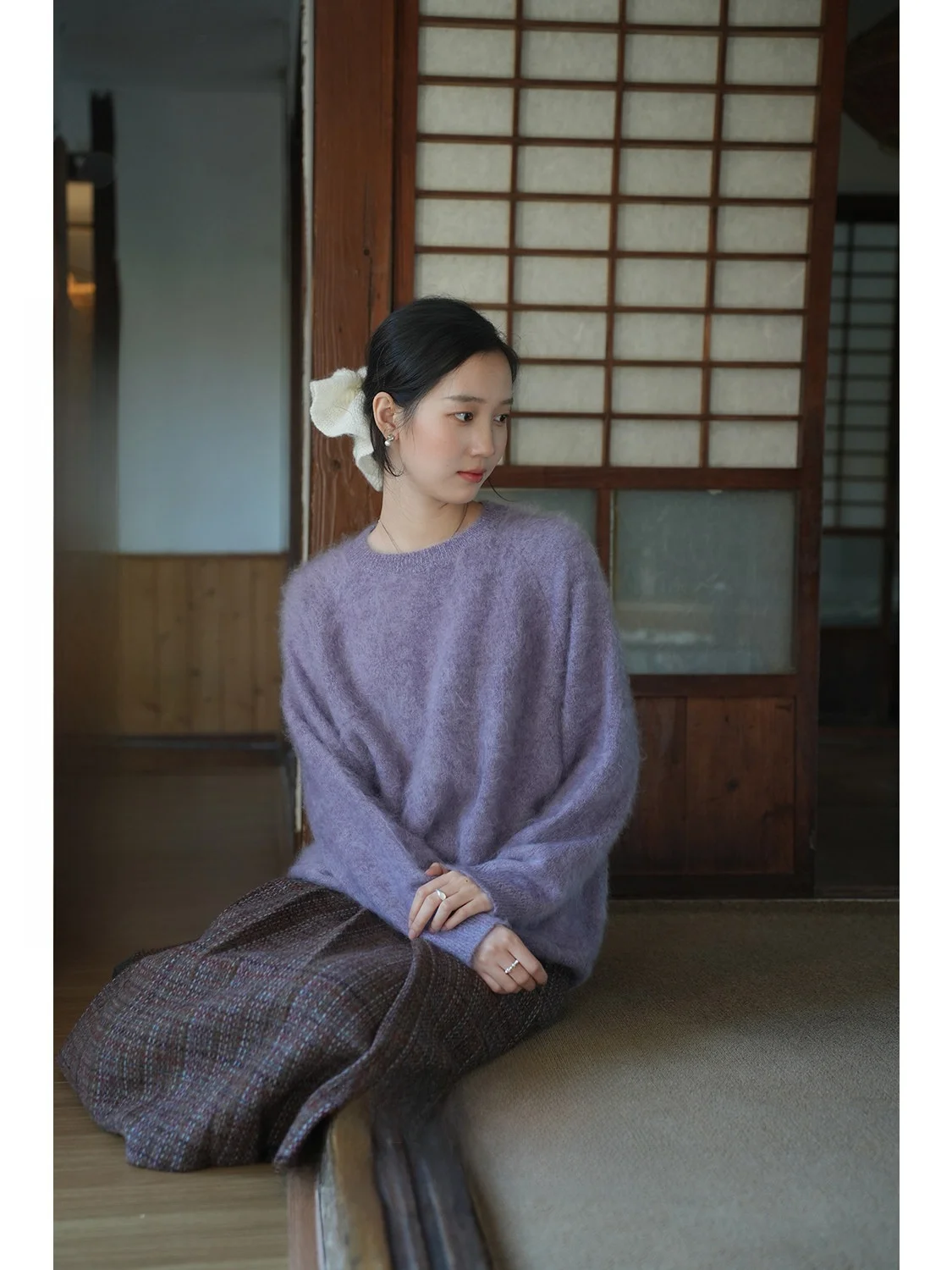 

Шерстяной свитер Roroeep Camere из смесовой ткани с эффектом меха, премиум-качество, женский трикотаж, комфортный, теплый, для весны, осени и зимы