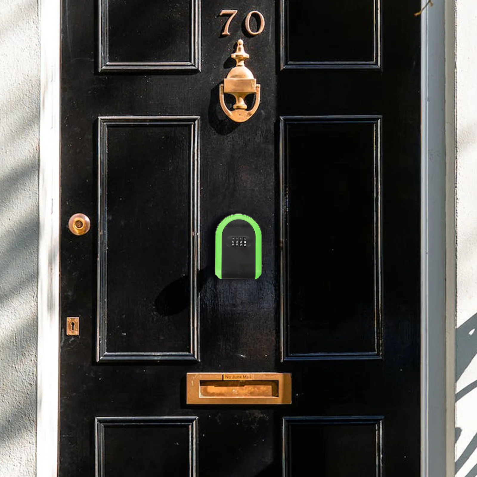 صندوق قفل مفتاح بكلمة مرور مكون من 4 أرقام مع رمز ABS قفل مجمع على الحائط من البلاستيك لتخزين المفاتيح الأمنية الخارجية #1