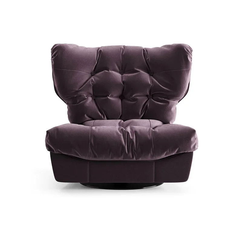 

Italian light luxury cloud single chair designer living room creative rotating leisure sofa chair lazy recliner