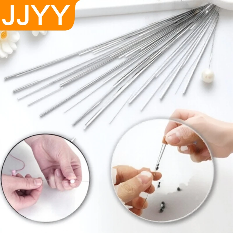 35Pcs Big Eye Beading Needles Stainless Steel Jewelry Threading Needles for DIY Craft Sewing and Handmade Projects