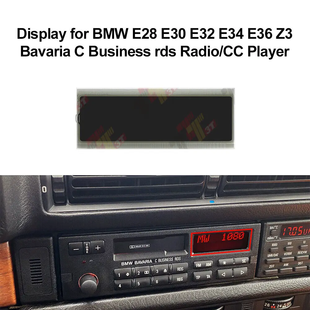 Display for BMW E30 E32 E34 E36 Z3 M3 M5 Bavaria C Business rds Radio/CC Player