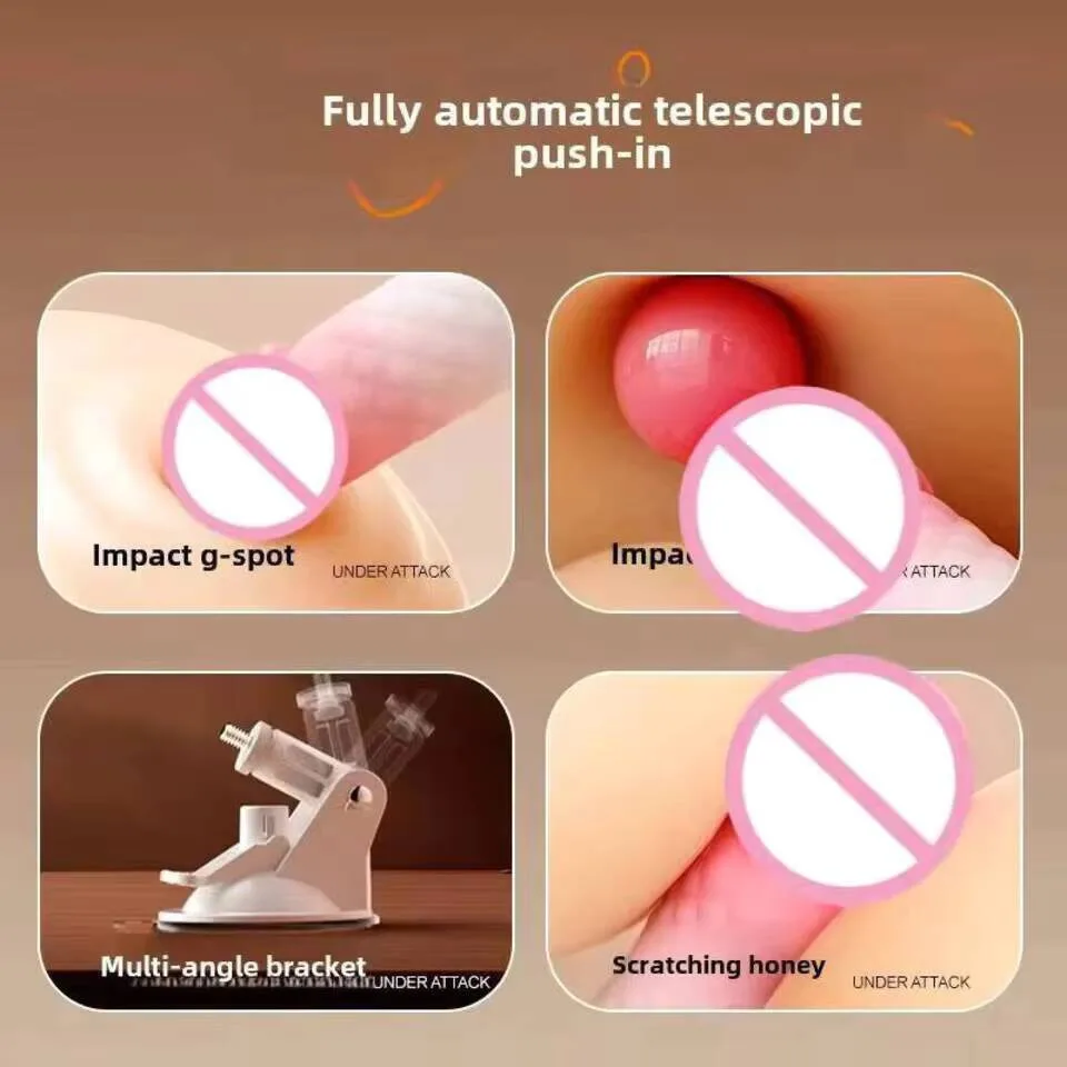 Vibrador telescópico automático, máquina sexual de aquecimento, plug in, haste de vibração, acessórios, dispositivo de brinquedo de masturbação feminina
