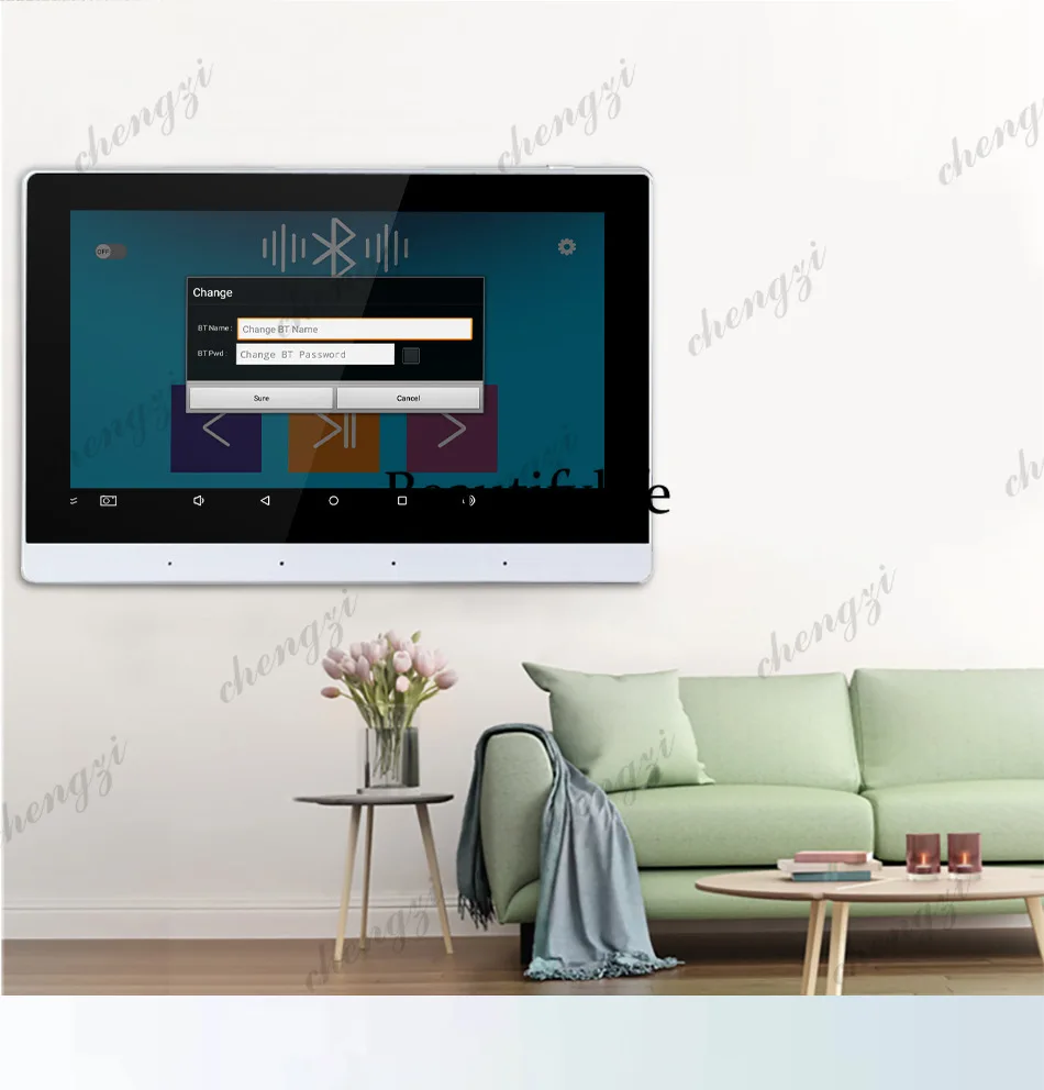 7 inch Android 11 online background music host WIFI Bluetooth USB home full screen music controller