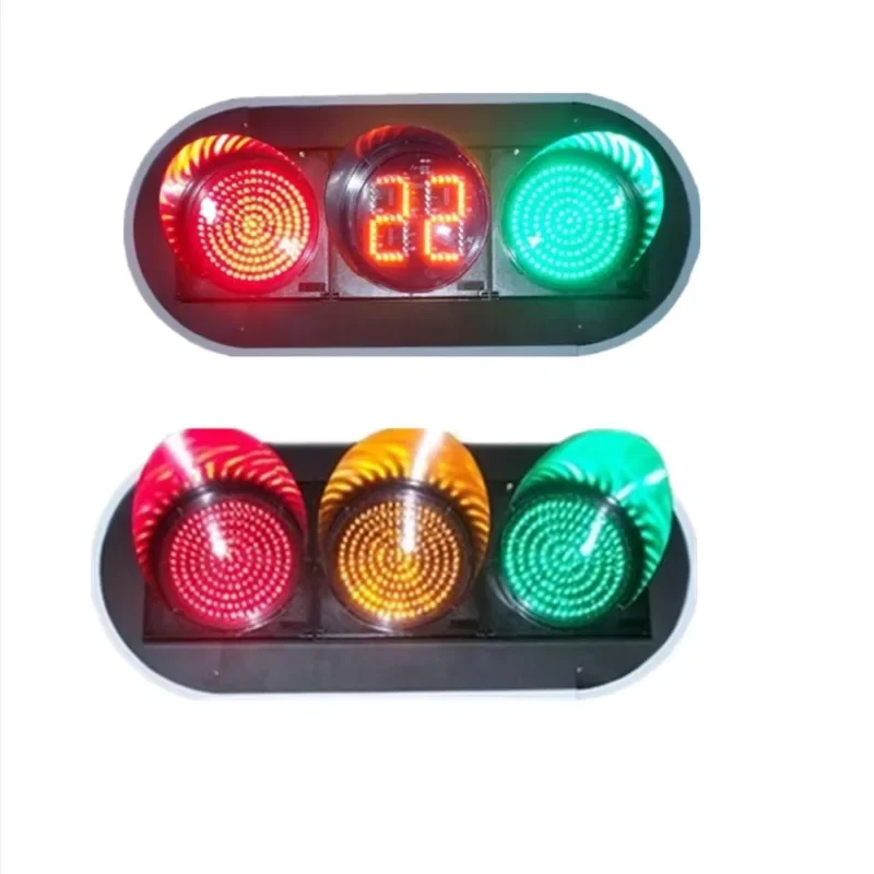 Solar or electric  3 colors pedestrian red yellow green LED traffic warning lights / traffic  light