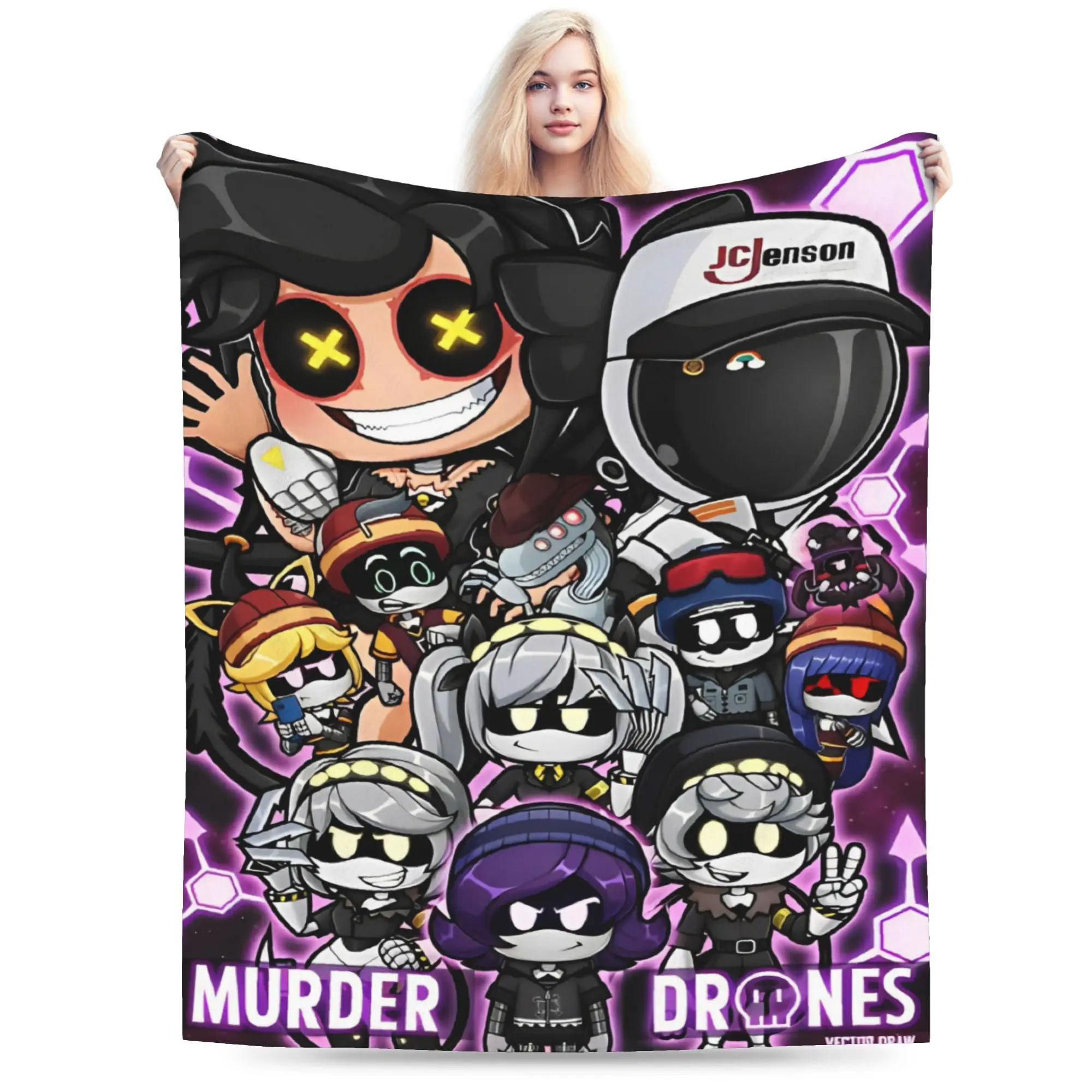 Murder Drones Throw Blanket for Couch  Fuzzy Soft Plush Blanket 50x60 Inch Multi-size Bedspread for All Seasons