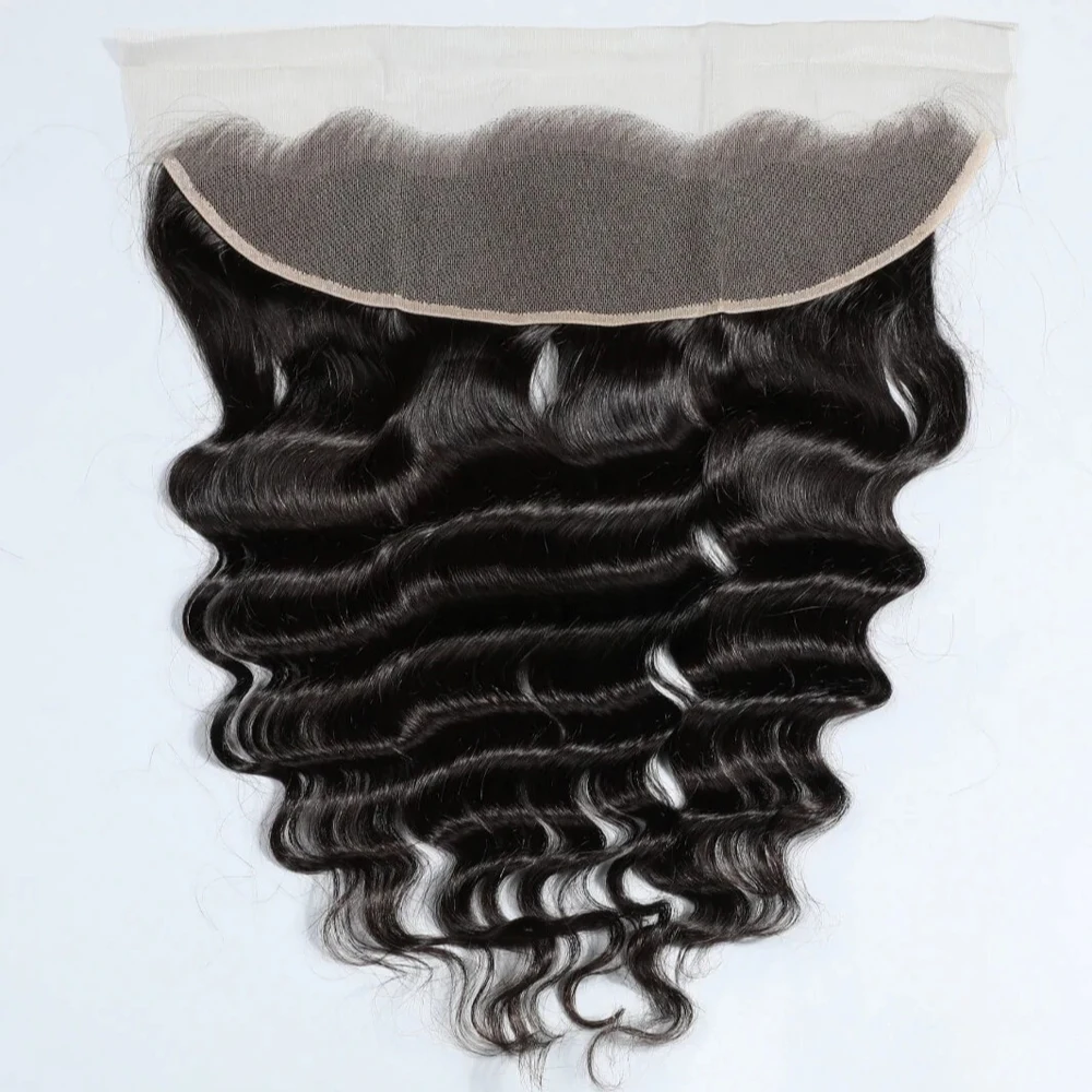 12A 등급 13x4 루즈 딥 레이스 프론탈 인모 투명 레이스 프론트 프리 플러킹 프리 파트 100% 브라질리언 버진 인모