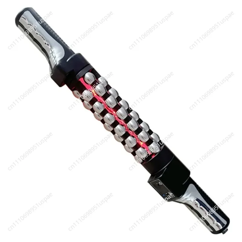 Red Light Heated 360° Rotating Massage Roller Inner Ball Anti‑Cellulite Massager