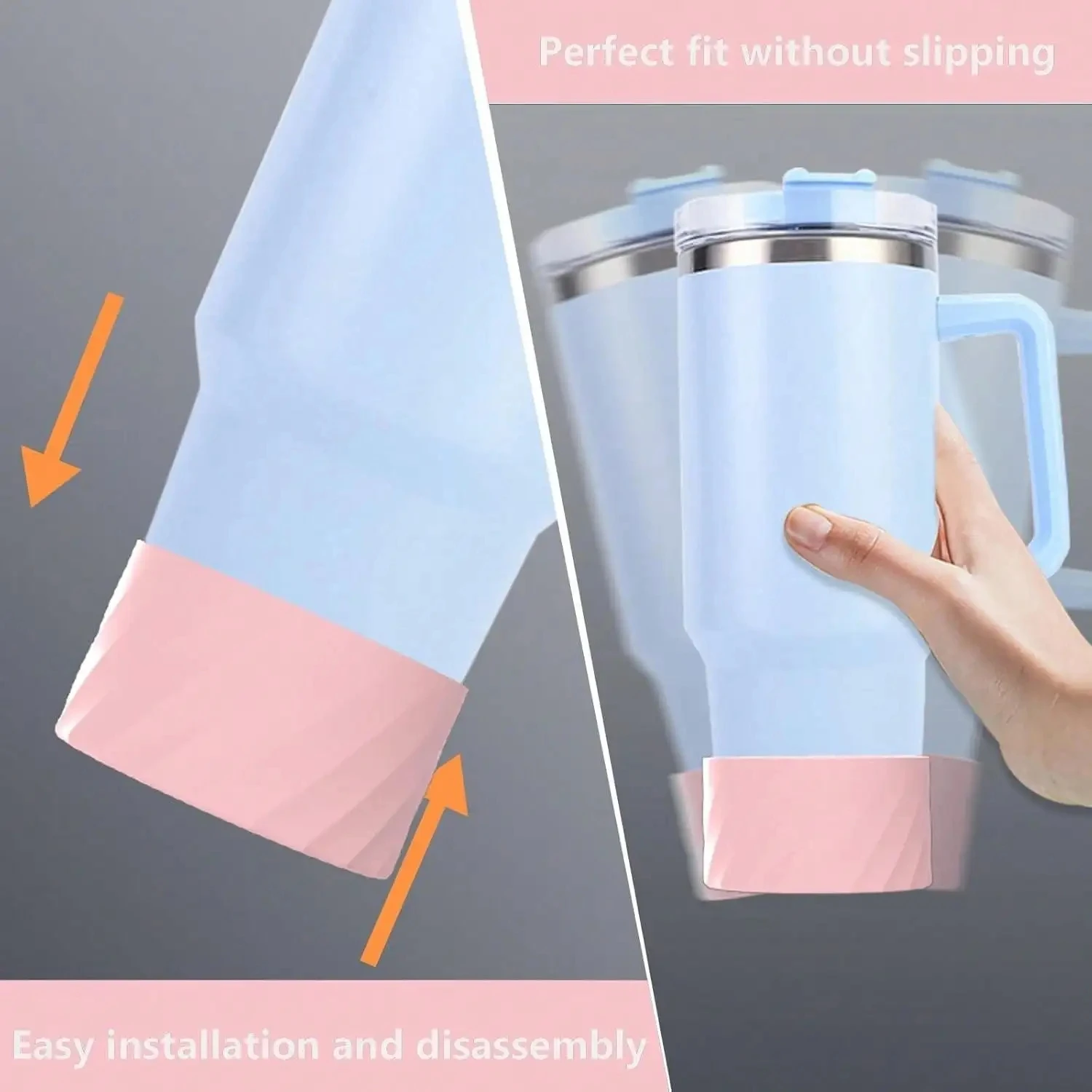 2Pcs Flower Straw Covers 3Pcs Silicone Spill Proof Stopper For 40oz Tumbler With Lid Handle Compatible for Stanley Accessories