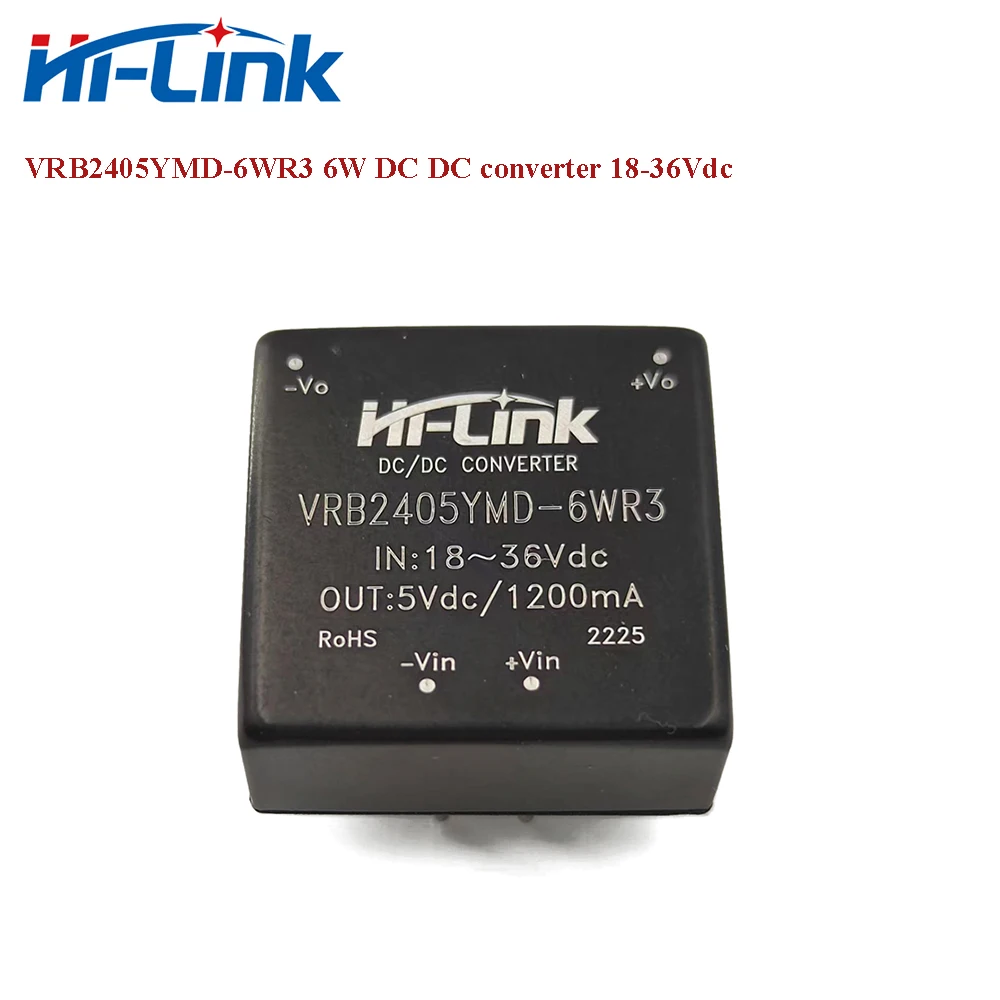 HiLink 6W 5V 1.2A VRB2405YMD-6WR3 18-36Vdc DC DC Power Converter Module