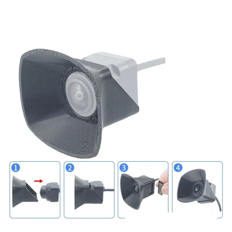 كاميرا الرؤية الخلفية للسيارة غطاء مقاوم للماء سيليكون ield Rain Bloing للكاميرا الأمامية والخلفية البانورامية 360 درجة