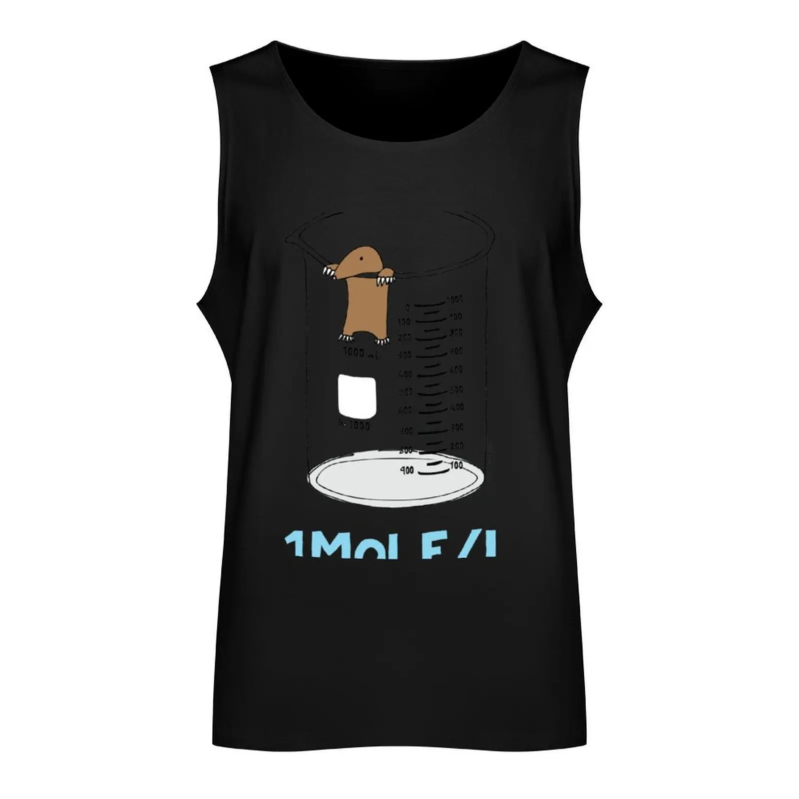 Chemistry 1 Mole per Litre for Mole or Avogadro's Day Tank Top gym clothes men Men's fitness t-shirt