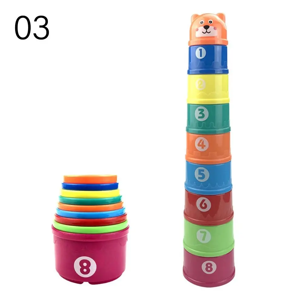 High Quality Hot Gifts Stacking Tower Stacking Cups Fun Rainbow Cups Building Blocks
