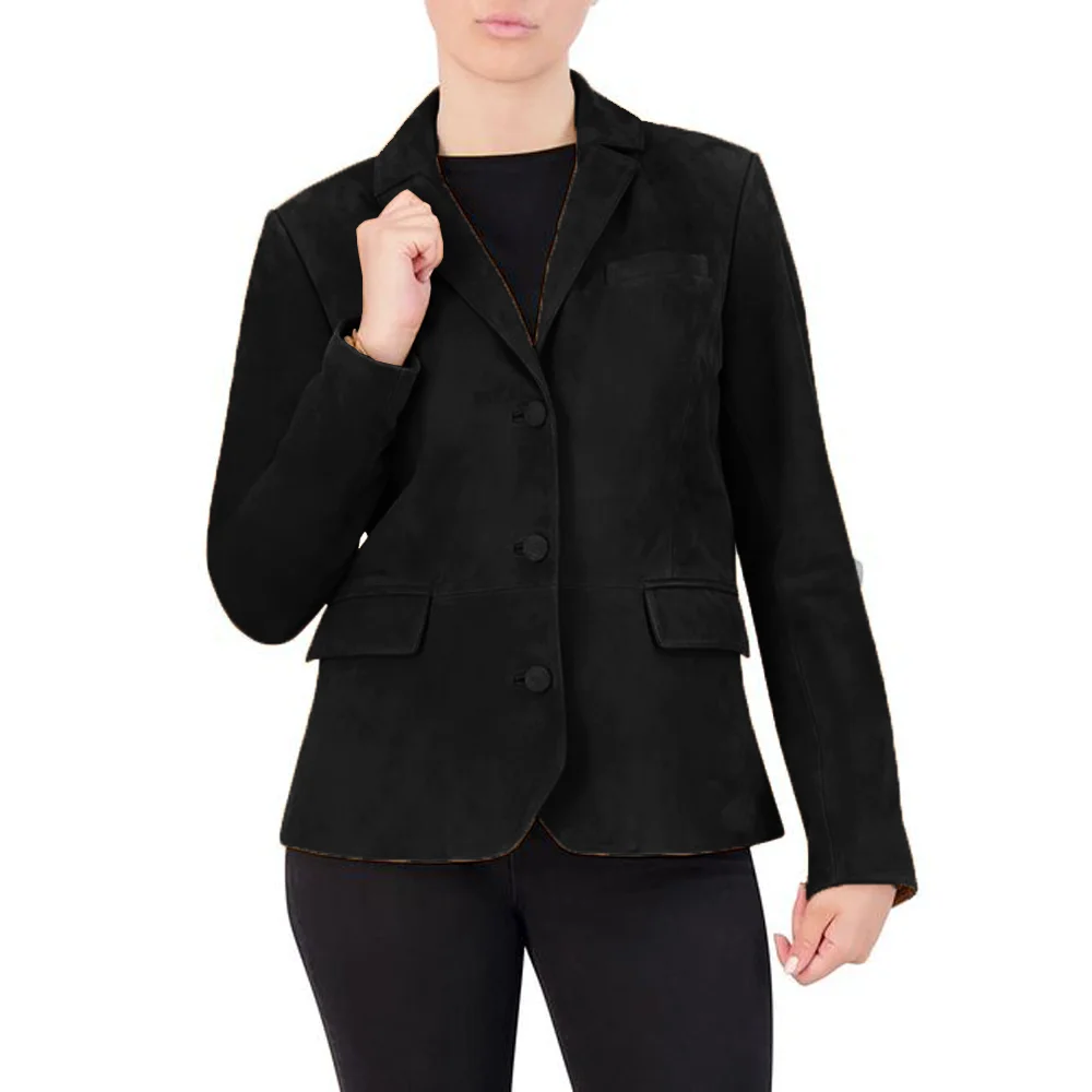 Women\'s Suit Jacket Suede Single Breasted Elegant Woman Vest Blazers for Women Elegant Stylish  Business Casual Clothing Female