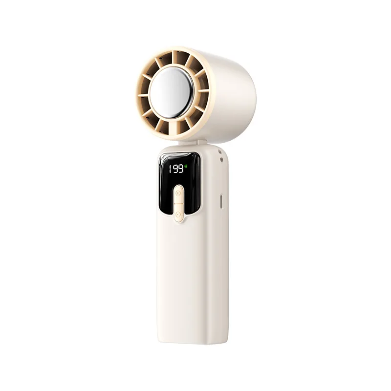 Rapid cooling, quiet portable outdoor folding handheld fan, semiconductor cooling mini fan