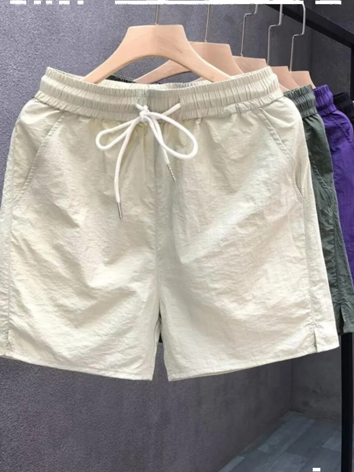 

Summer New Ice Silk Qui Dry Men's orts Thin Casual Sport Leisure Tee-Quarter Length Four-Quarter Length Faionable Brand