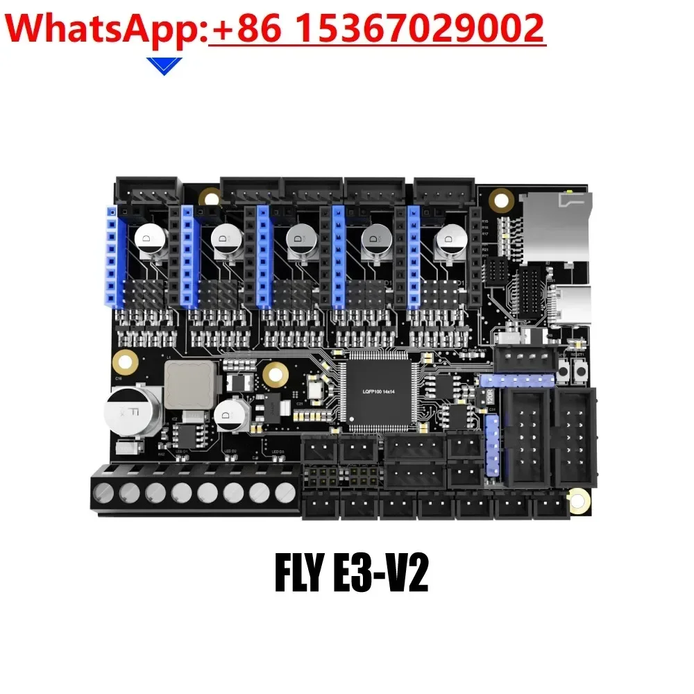 The Fly-E3 V2 high-performance 3D printer 5-axis motherboard is available with Klipper/RRF firmware