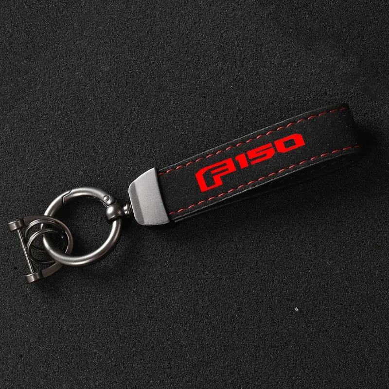 

Suede Keychain Sport Key Ring Custom Gift With Logo For ford f150 f-150 raptor svt Pickup Llaveros Para Hombre Keyring