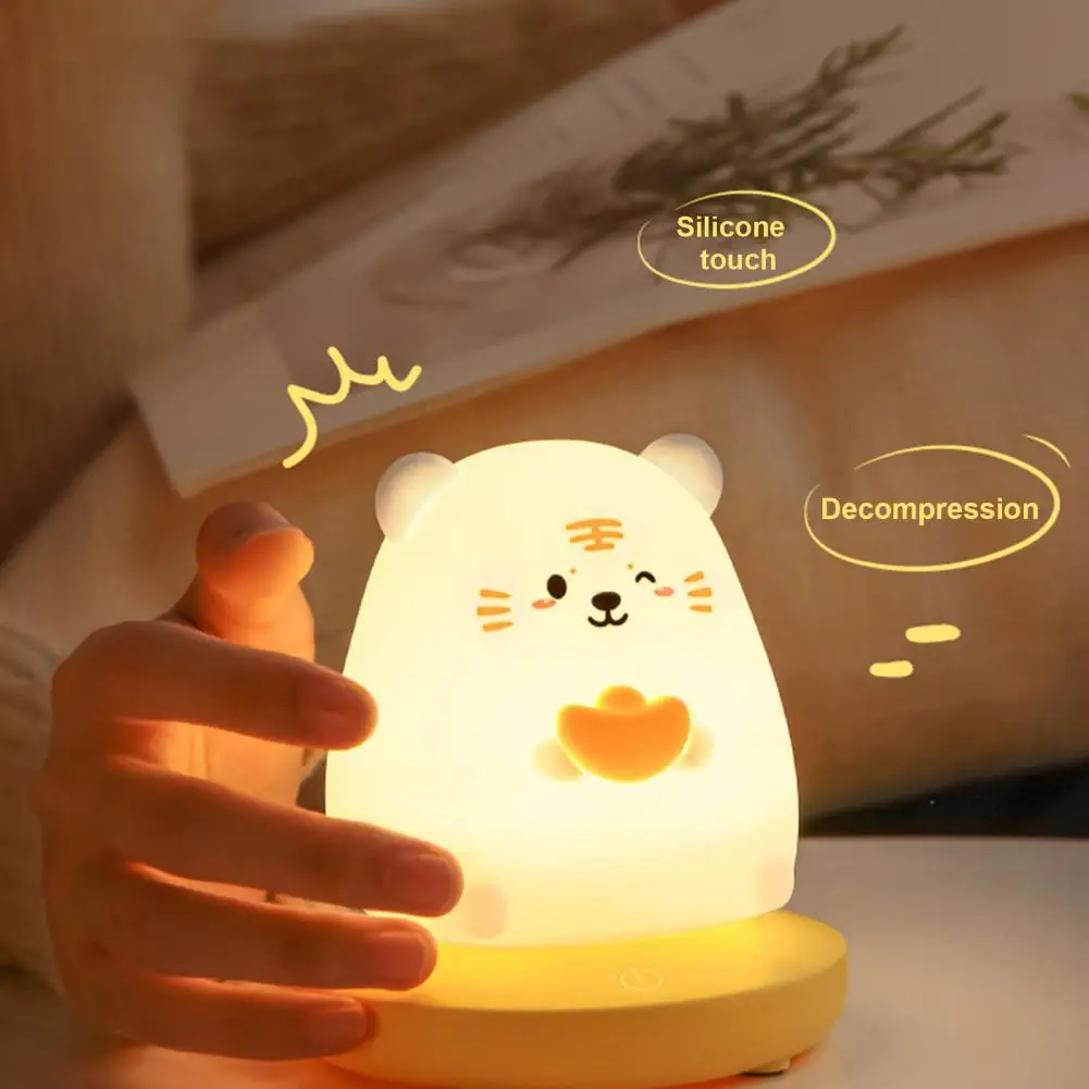 

Прикроватная лампа, детская Ночная лампа, милая мультяшная Ночная лампа, мягкая приглушаемая перезаряжаемая прикроватная лампа, Детская декоративная лампа без мерцания