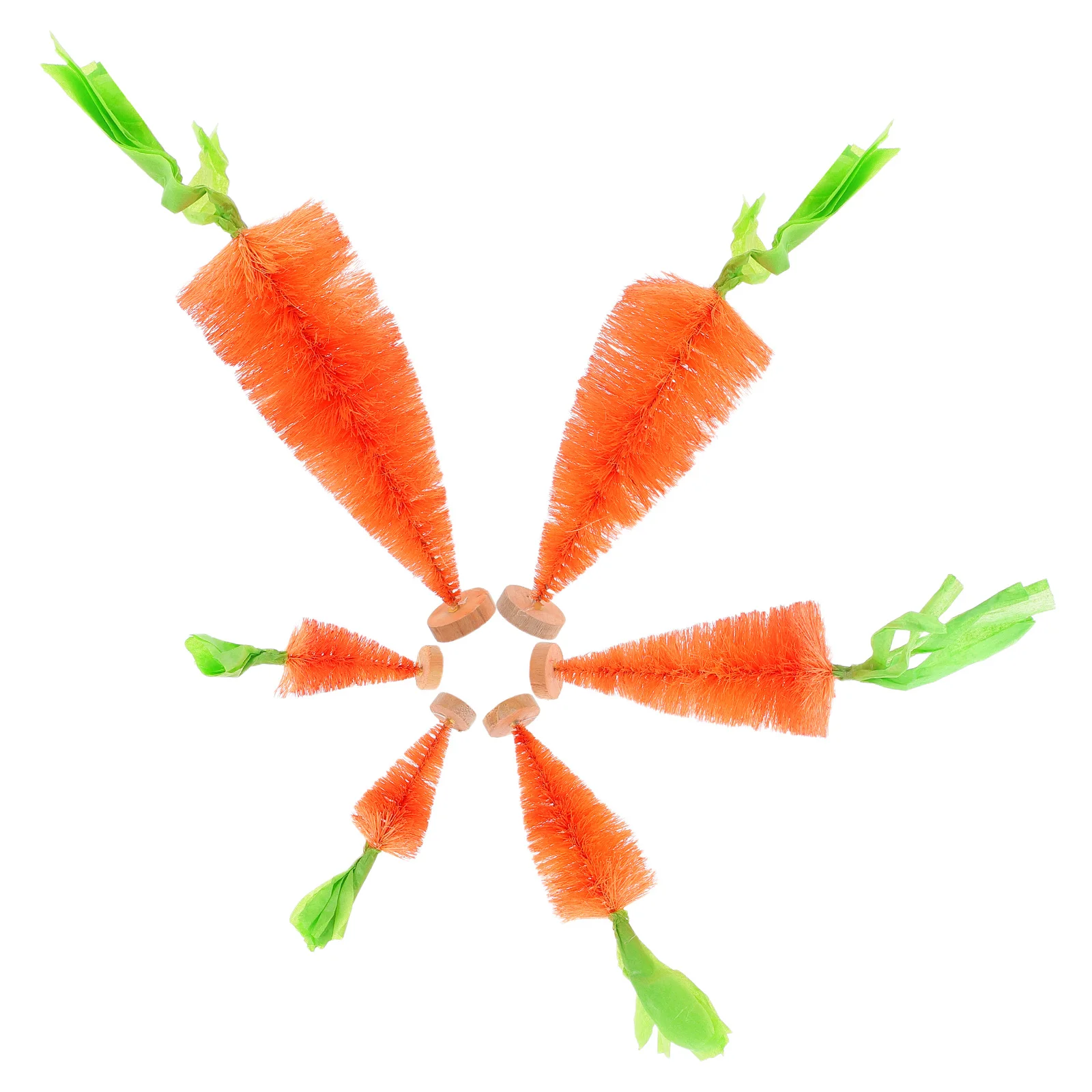 Decoración de mesa de zanahoria, decoraciones de Pascua ligeras de fibra de Sisal para bandejas de fiesta, estanterías, mesas de comedor, primavera, 6 uds.