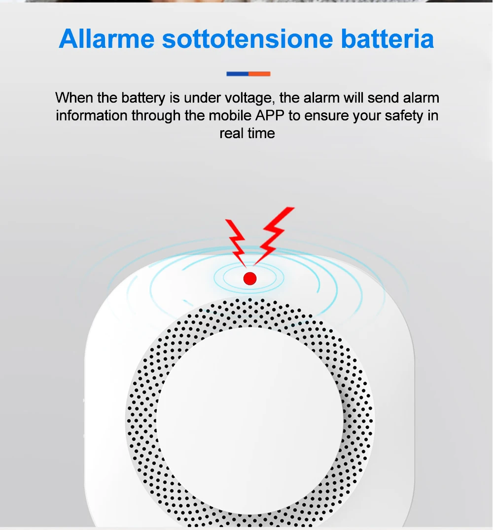 Tuya-Sensor Detector de humo Wifi, alarma de incendio, Monitor de Sensor de humo, alerta de sonido, trabajo de seguridad inteligente para el hogar con aplicación Smart Life