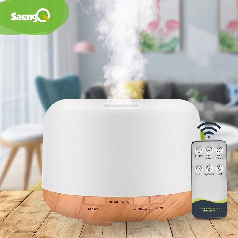 saengQ Electric Aroma Diffuser Air Humidifier Ultrasonic Cool Mist Maker Fogger LED Essential Oil Diffuser