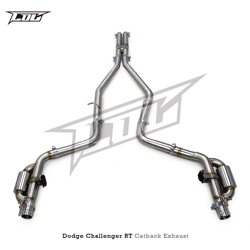 Tunging Catback Uitlaat Voor Dodge Challenger 5.7L RT 2016-2022 Auto Uitlaatsysteem Escape Rvs Uitlaatpijp