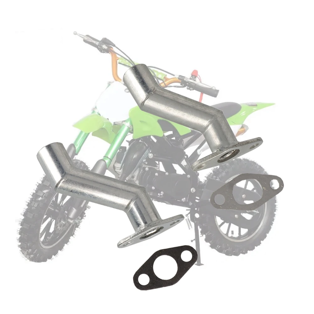 Motorfiets 35mm 40mm Zilver Korte Offset Inlaatspruitstuk Carburateur Pakking Voor 49cc 60cc 80cc ATV Motocross quad Moto Deel