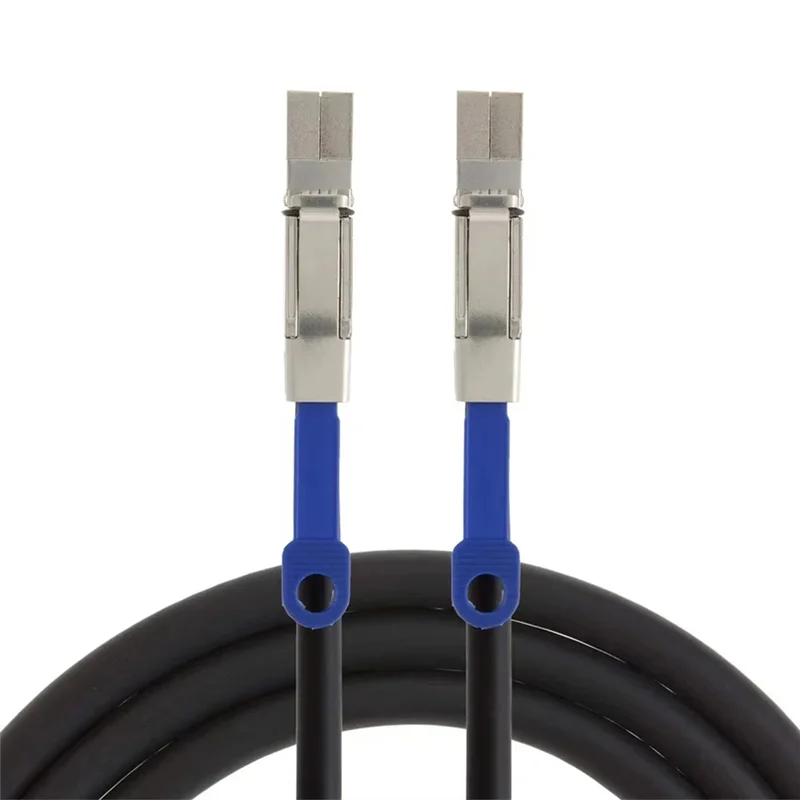 HJ-Minsas Cable 4X SFF-8644 To SFF-8644 Cable Multilane Shielded Cage Cable Hard Disk Server Data Sync Transmission 1M