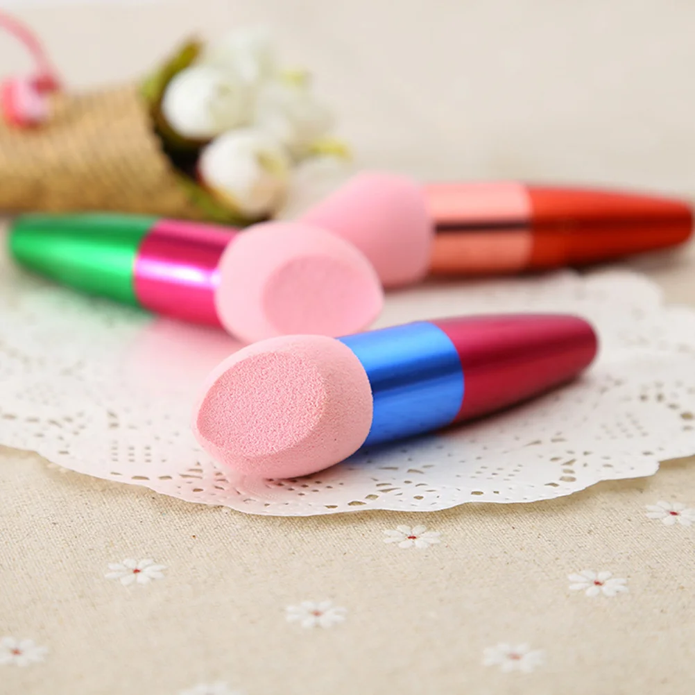 3 個のメイクアップスポンジブラシソフトブレンダーウェットドライファンデーションエッグパフパウダーパフメイクアップツール顔の目への適用用