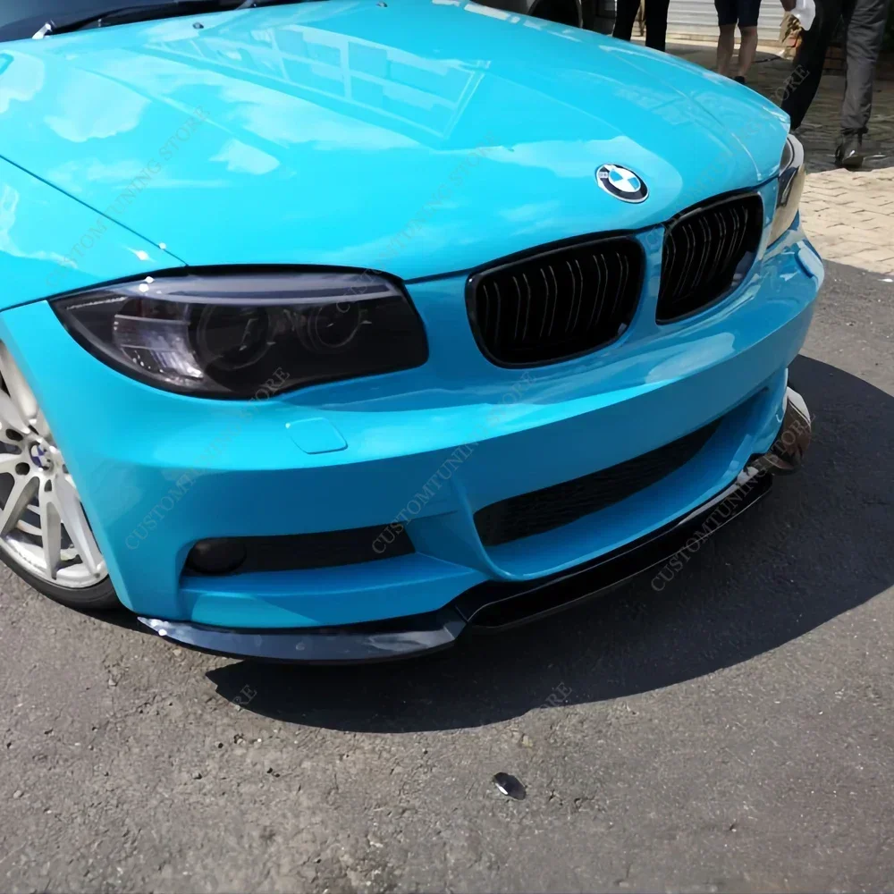 For Bmw E82 E88 4Pcs Gloss Maxton Style Front Bumper Splitter Lip Spoiler Diffuser 118d 120i 135i M Sport 2010-2014 Lci Bodykits