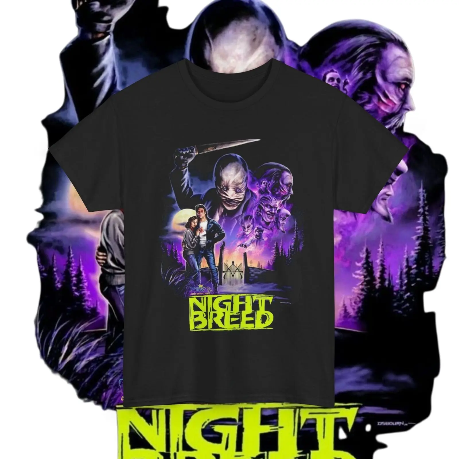 

Nightbreed 1990 Movie Clive Barker T Shirt Horror Unisex Heavy Cotton Tee