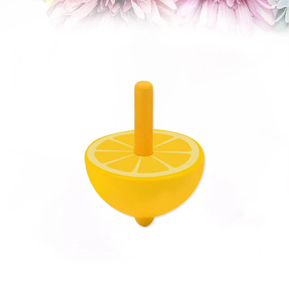 

Mini Wood Fruit Shape Spinning Top Portable Colorful Rotation Gift for Kids Creative Hand Eye Coordination