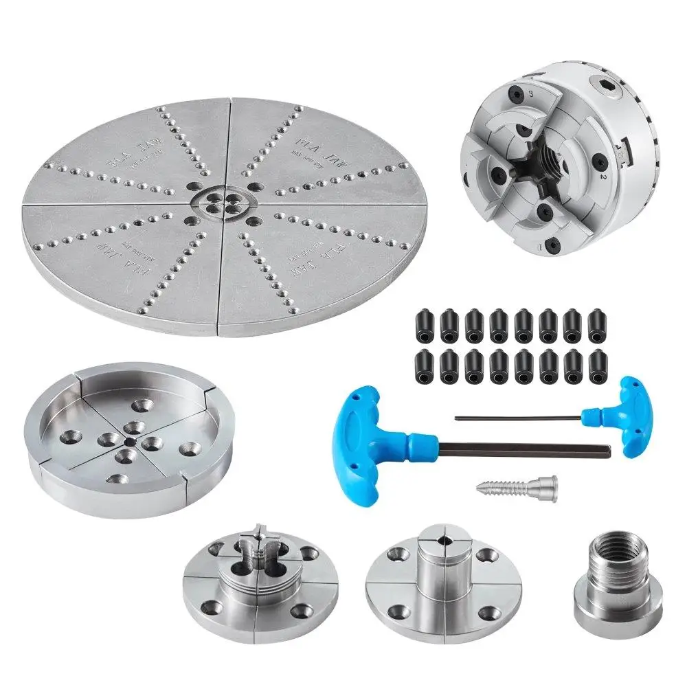 

4-Jaw Lathe Chuck 3.75 Diameter Self-Centering for Machining Tool for Metal Lathe, Grinding, and Milling Machines