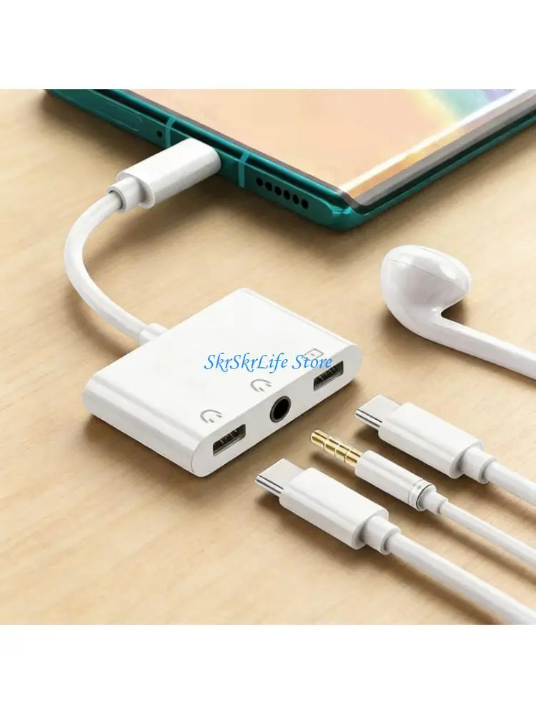 

E65E Tiny USB C Separator For 3.5mm Earphones And 60W initiate Type C Electronics