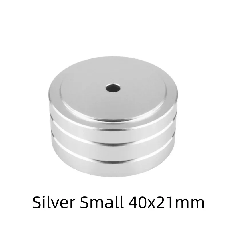 NONE Lautsprecher Spikes Stand Füße Pad Fuß Für Lautsprecher CD Verstärker 58x22mm 40x20mm Aluminium Legierung Gummi tragbare Audio Video 4sets 4