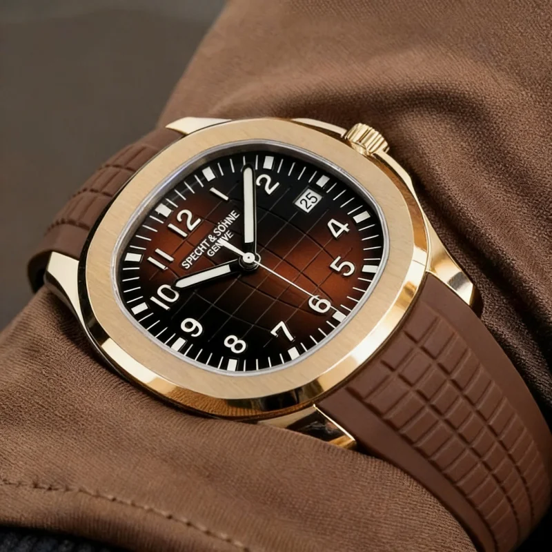 

Мужские часы Specht&Sohne, механические часы, японские часы Miyota 8215 Movt, классические часы из нержавеющей стали цвета розового золота, 5167, водонепроницаемые, 50 м.