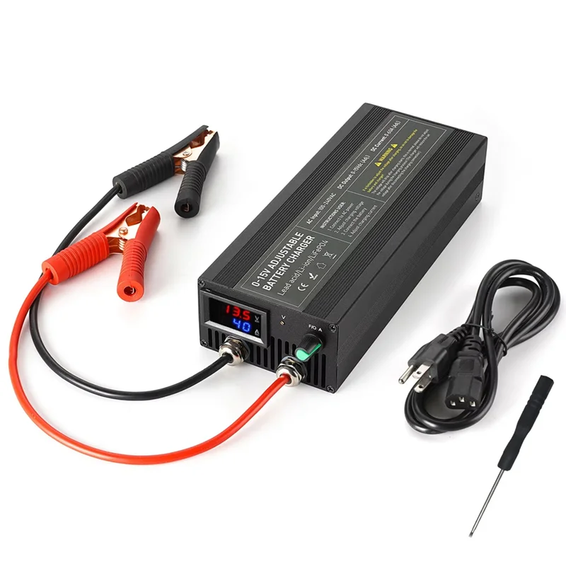 

Dependable-60A Lifepo4 Charger 0-15V Battery Charge Car Fast Charge Lithium Battery Charger 12.6V High Power Adapter