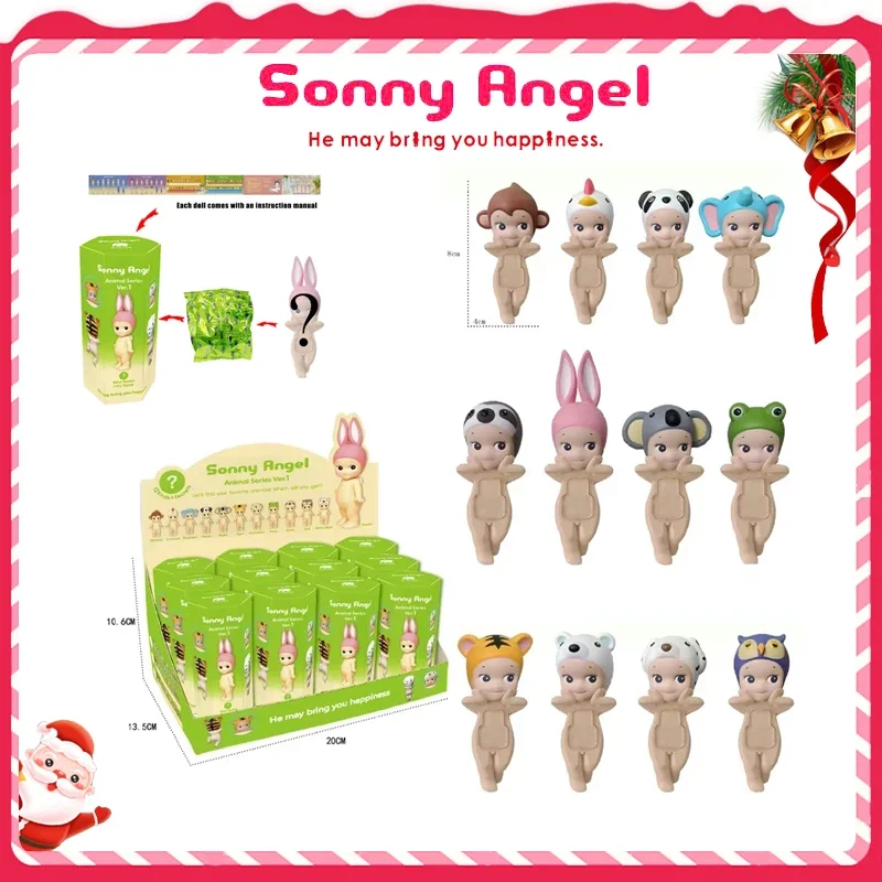 

Sonny Angel Hippers Mystery Box Blind Box Lying Down Angel Series Anime Figures Toys Cartoon Surprise Box Guess Christmas Gift