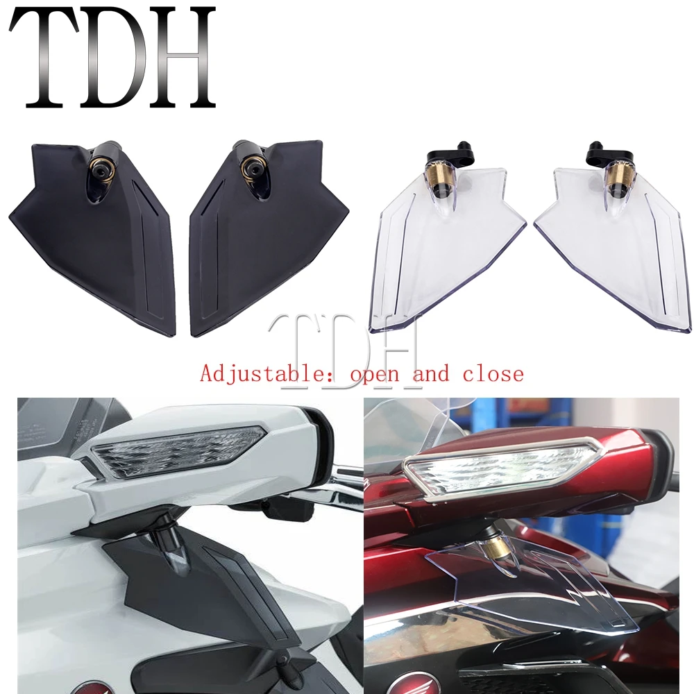 

Motorcycle Adjustable Upper Air Deflector Trim for Honda Goldwing 1800 GL1800 18 2019 2020 2021 Windshield Side Wind Deflectors