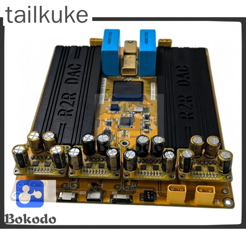 Hi-res R2R DSD PCM DAC Fully Discrete 64bit Decoding Low Noise Direct Decoding Temperature Compensated External Clock