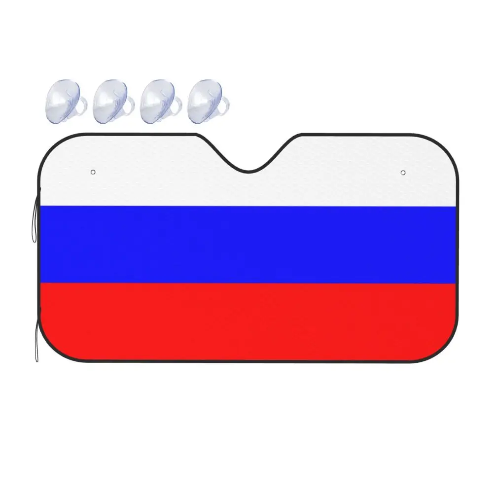 Flag of Russia Car Reflective Sun Blocker Fits Small Sedans, Mini SUVs  Standard  Sunshade Car Car Accessories