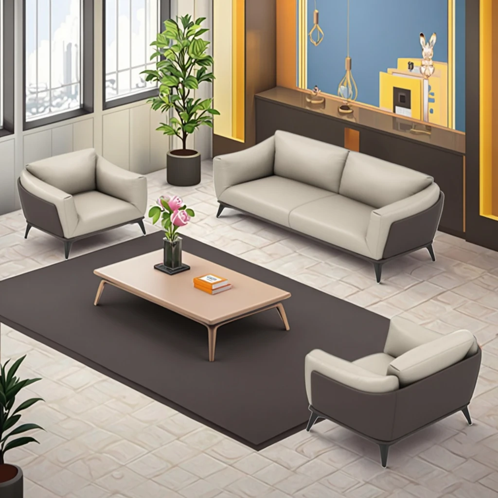 

Популярный дизайнерский комплект диванов для офиса, модульный, передвижной, в современном стиле, кожаный диван для офиса.