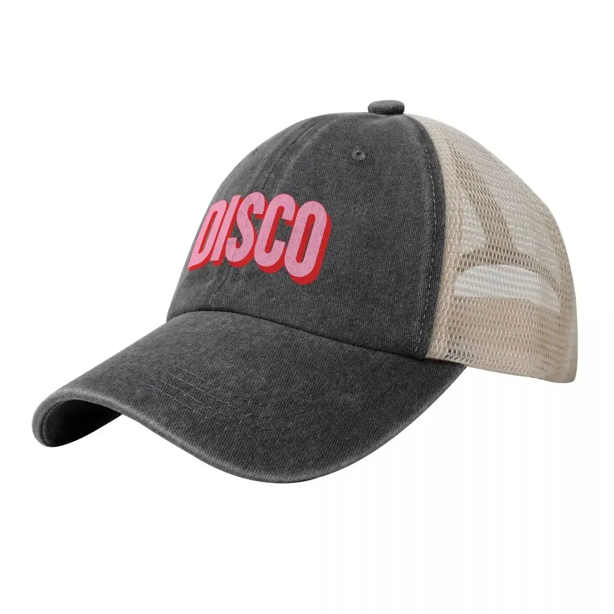 Disco Pink Cowboy Mesh Baseball Cap Sports Cap derby hat Male Women's