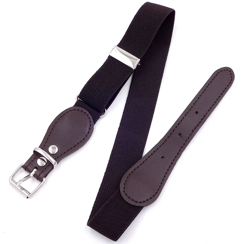 Fashion Children Solid Color Belt Girls/Boys Elastic Waist Belt Metal Pin Buckle Kids Leather High Quality White/Black Strap Bel