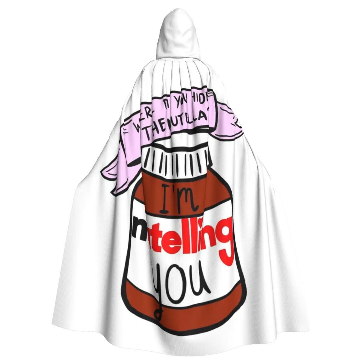 

Nutella Long Hooded Cloak Witch Medieval Costume Cosplay Cape HalloweenVampire Adult Unisex