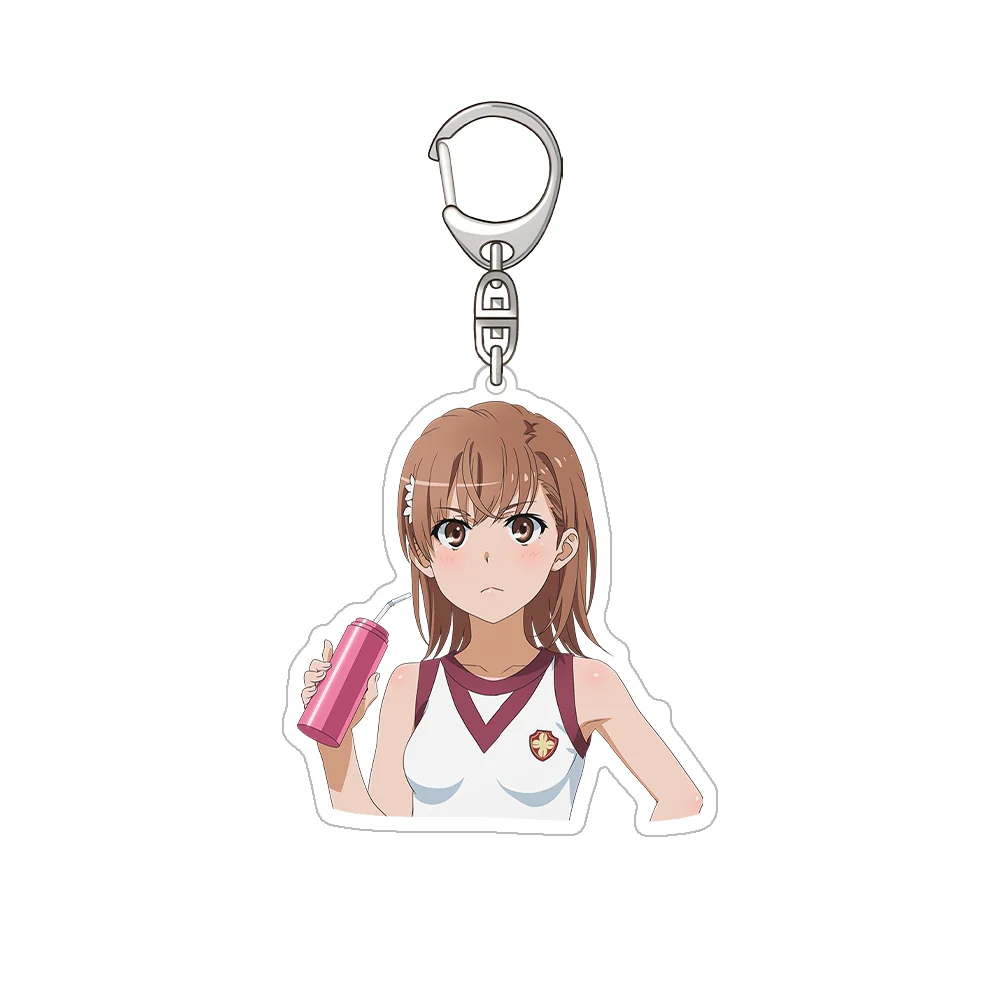A Certain Scientific Railgun Misaka Mikoto Shirai Kuroko Shokuhou Misaki Uiharu kazari Saten Ruiko Acrylic Keychain Bag pendant